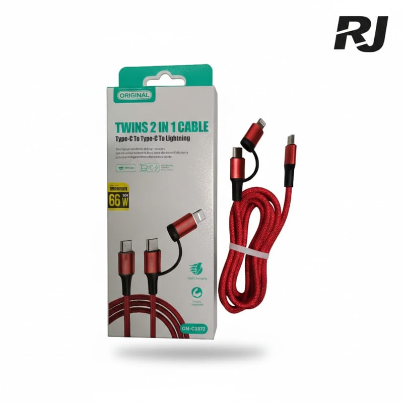 Cable usb c con 2 salidas en caja