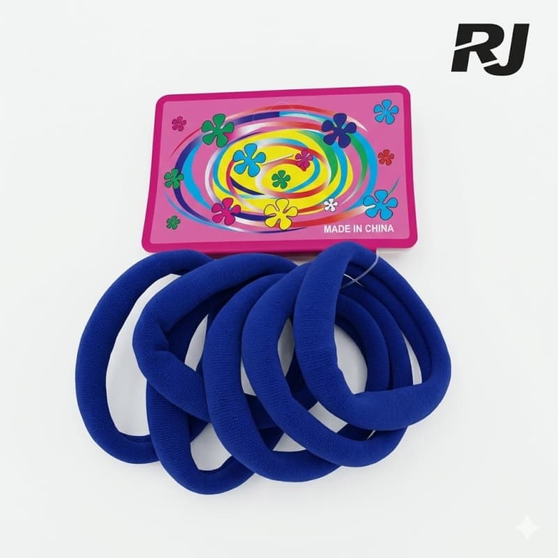 Cola p/pelo lisa azul(12trenza) X1 trenza 6pcs