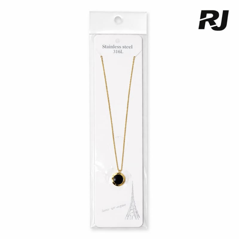 Collar c/aro dorado dentro negro