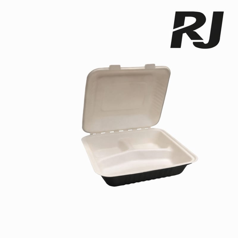 Contenedor Desechable Negro con Tapa
