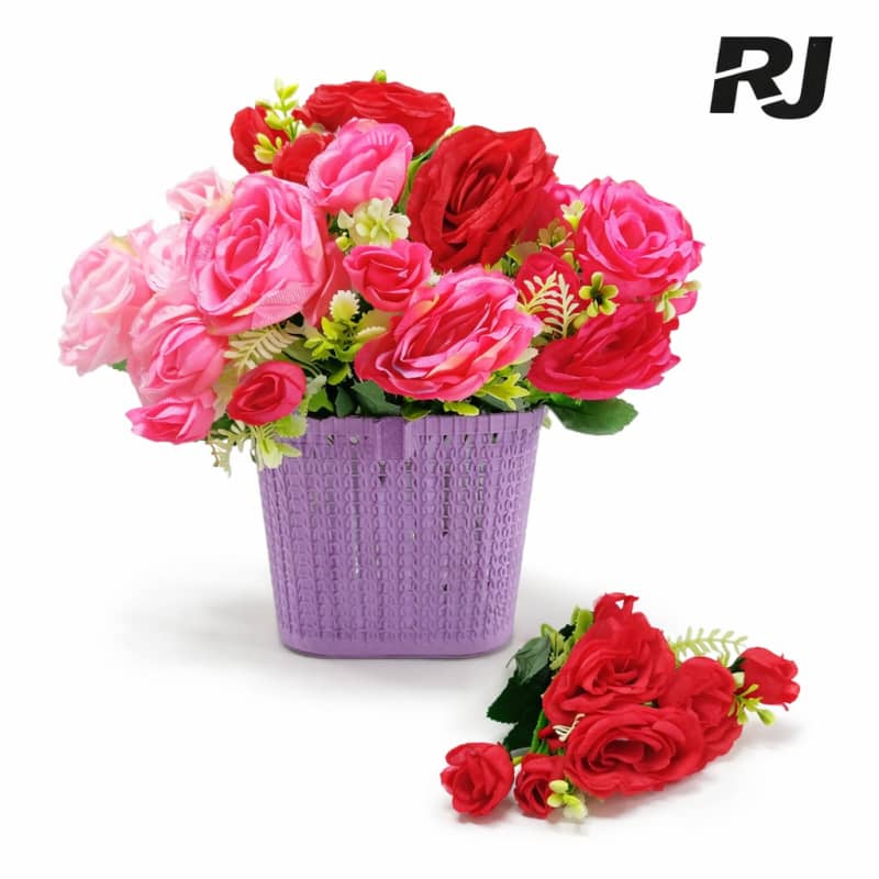 Flor de tela rosa