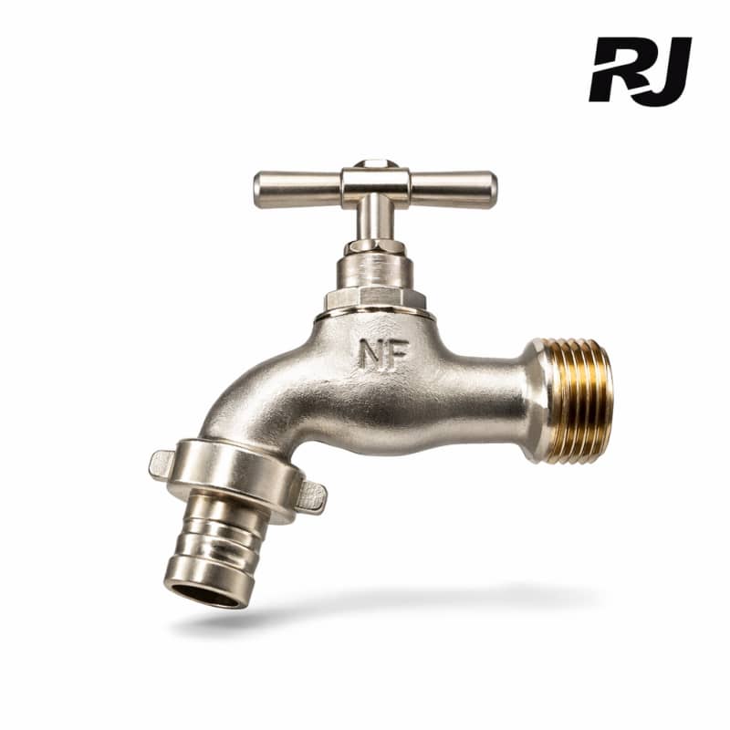 Llave de chorro de rosca metal dorado 1/2