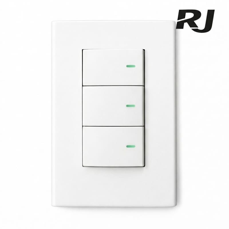 Placa c/3apagador blanca