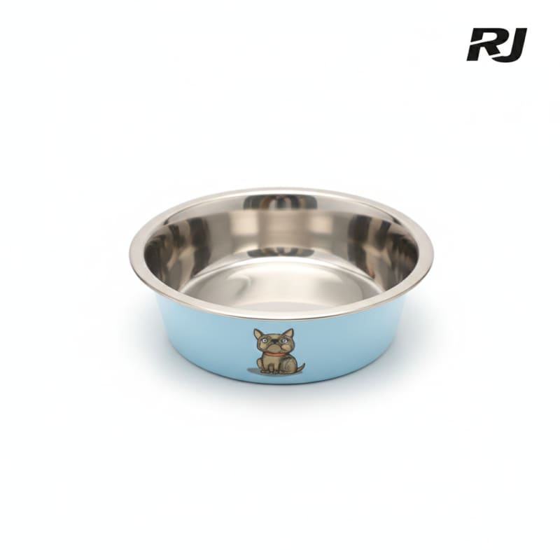 Plato Pperro Color Cdibujo Pata Metal