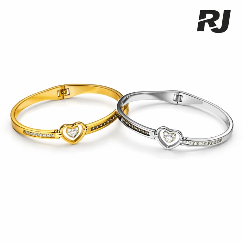 Pulsera c/1corazon de acero titanio
