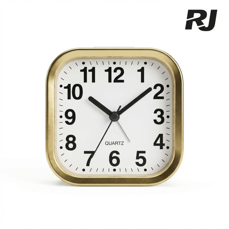 Reloj de mesa rectangular orilla brillante