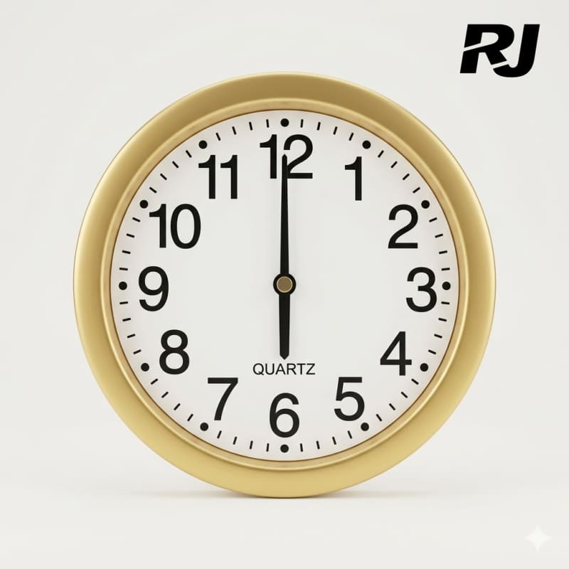 Reloj de mesa redondo orilla brillante