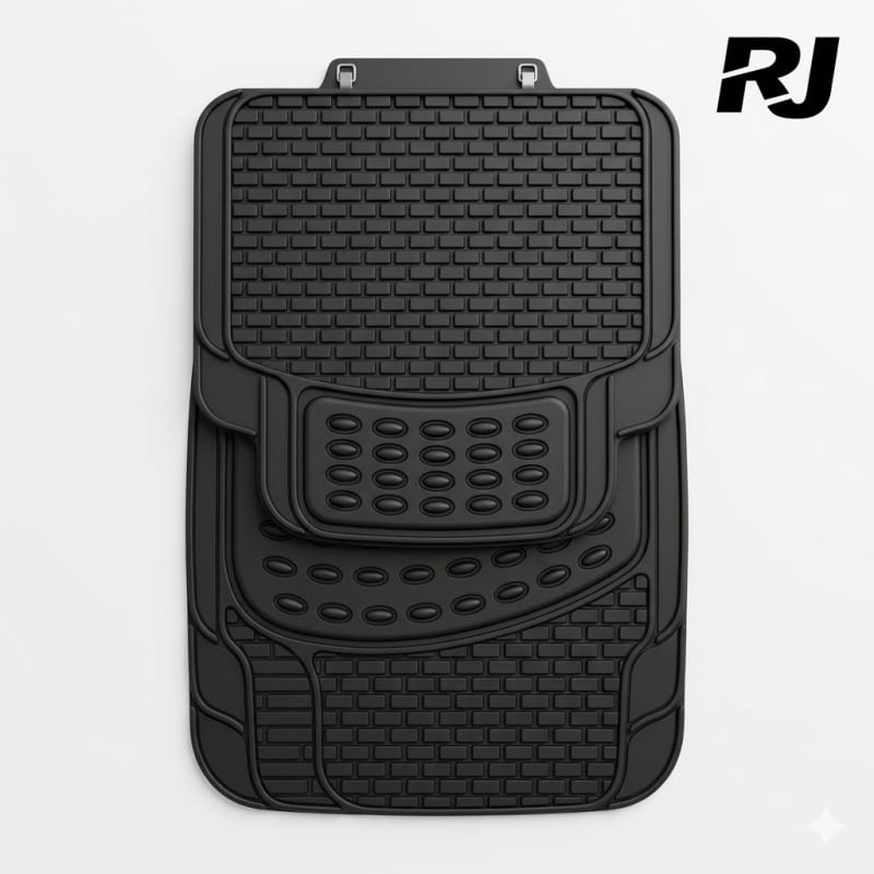 Set de alfombra de hule p/piso de carro 4pcs