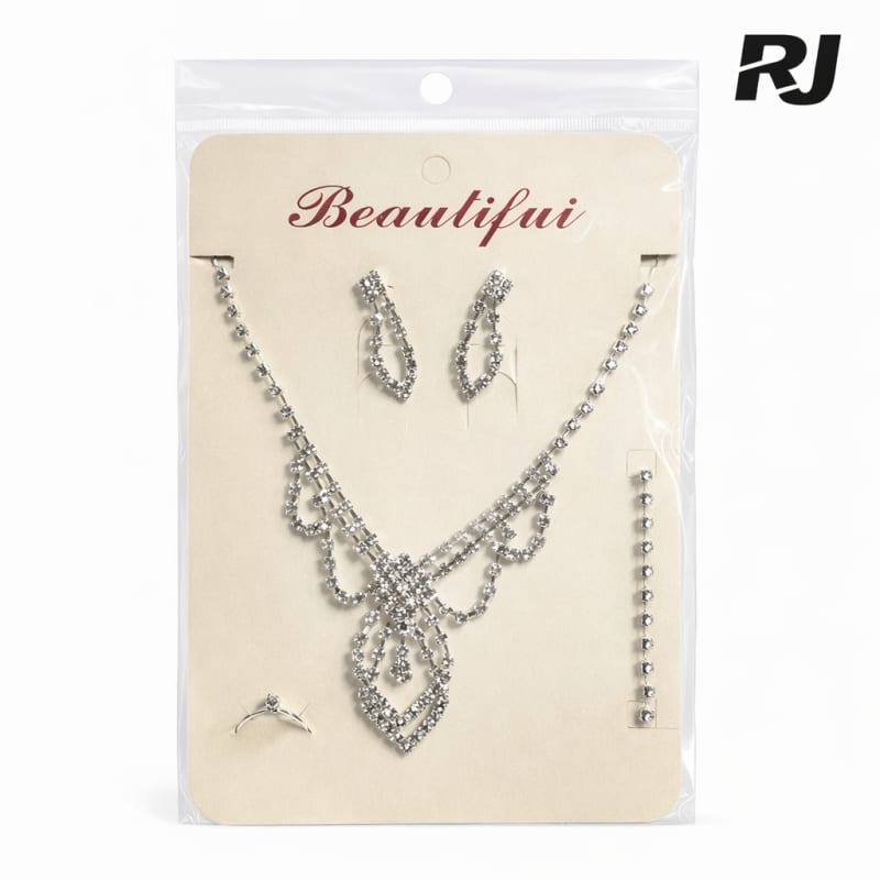 Set de collar c/piedra diamante