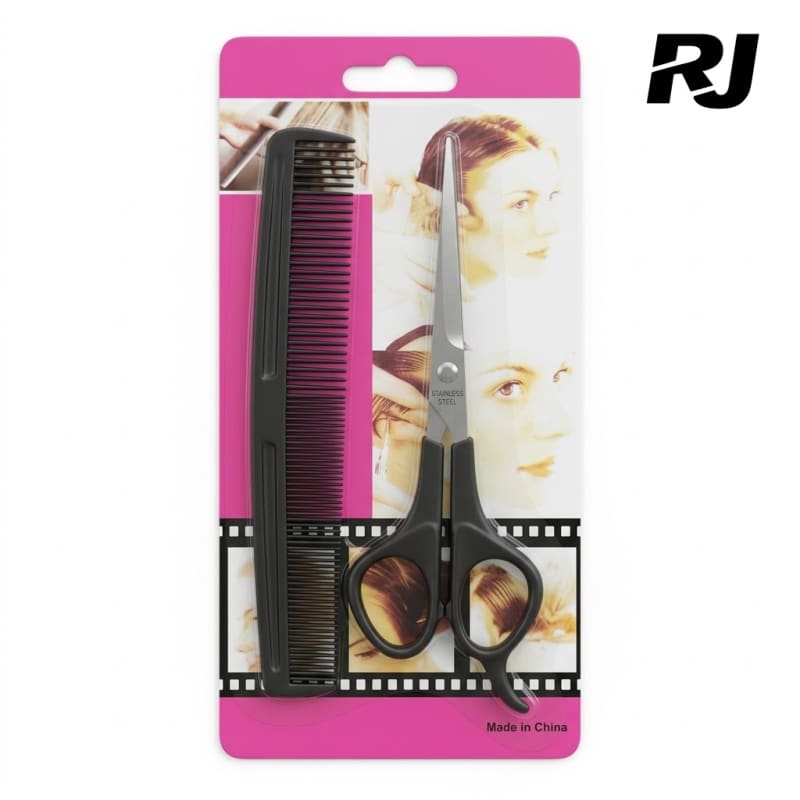 Set de peine c/tijera 2pcs