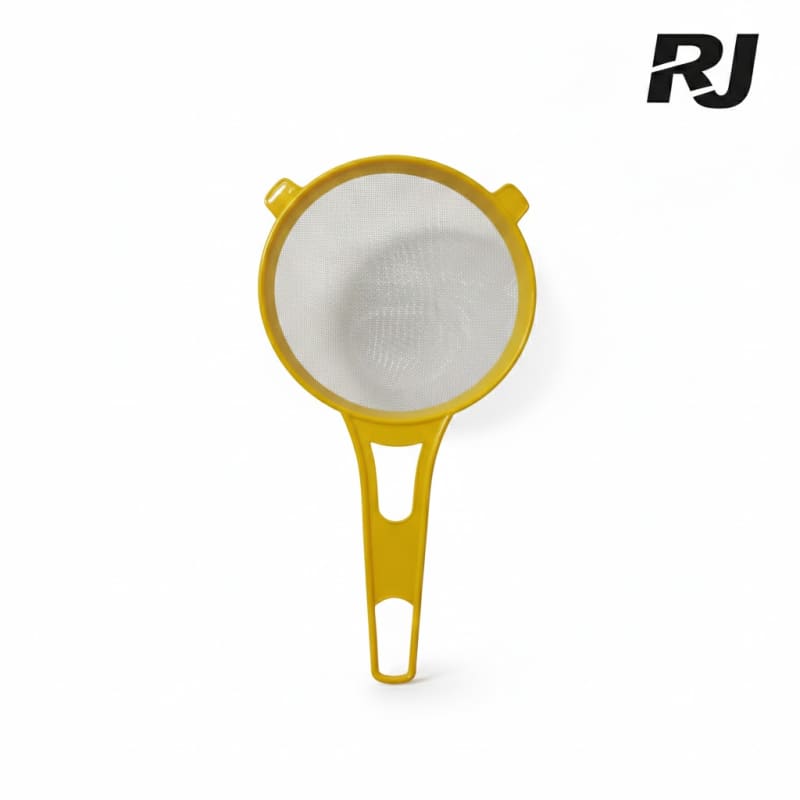 colador plastico amarillo