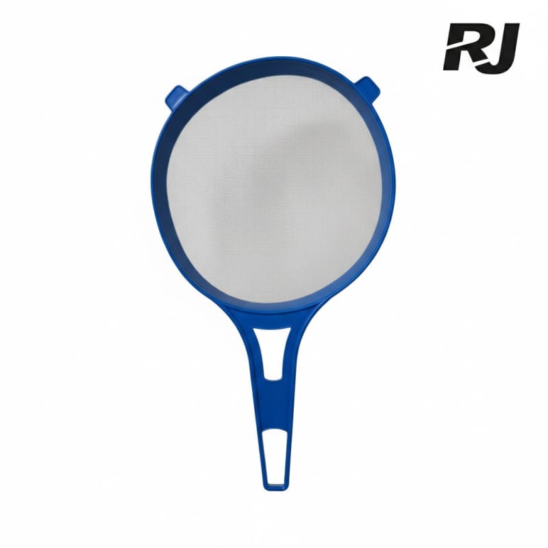 colador plastico azul