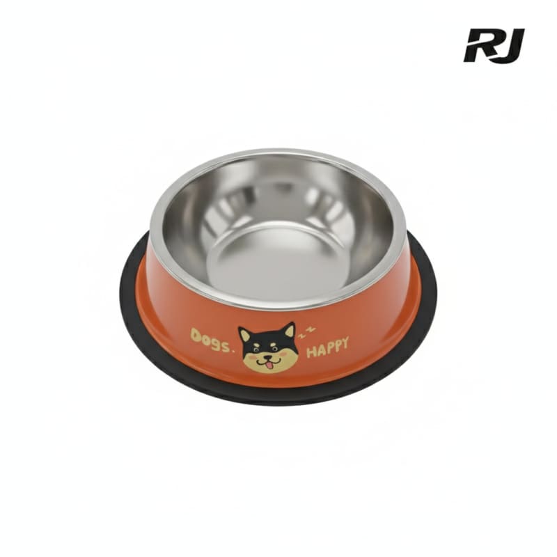taza p/perro de acero color c/dibuj 18CM