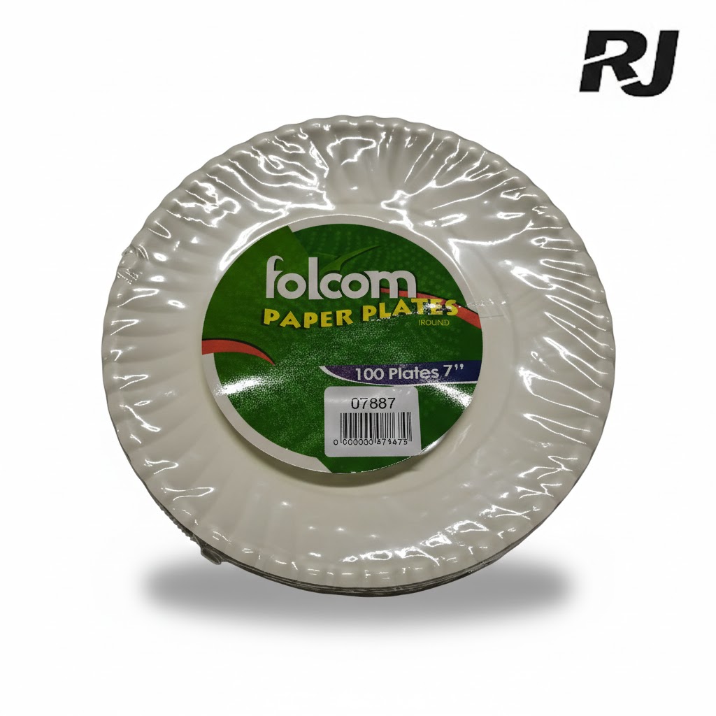 100pcs plato de papel blanco 7"