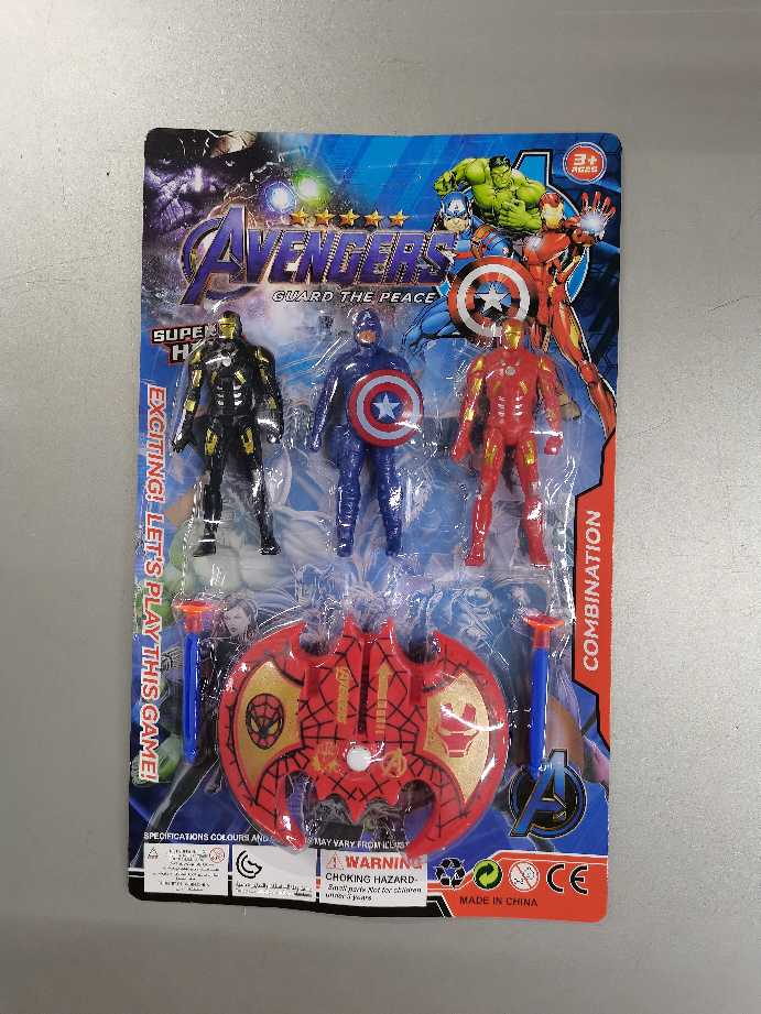 juego de muneco avengers 3pcs c/