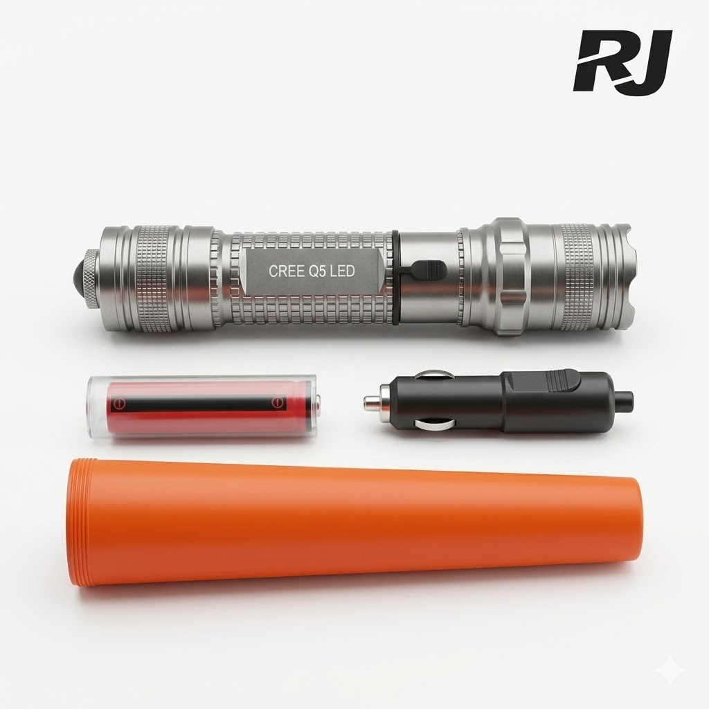 110V set de foco recargable c/senal en caja