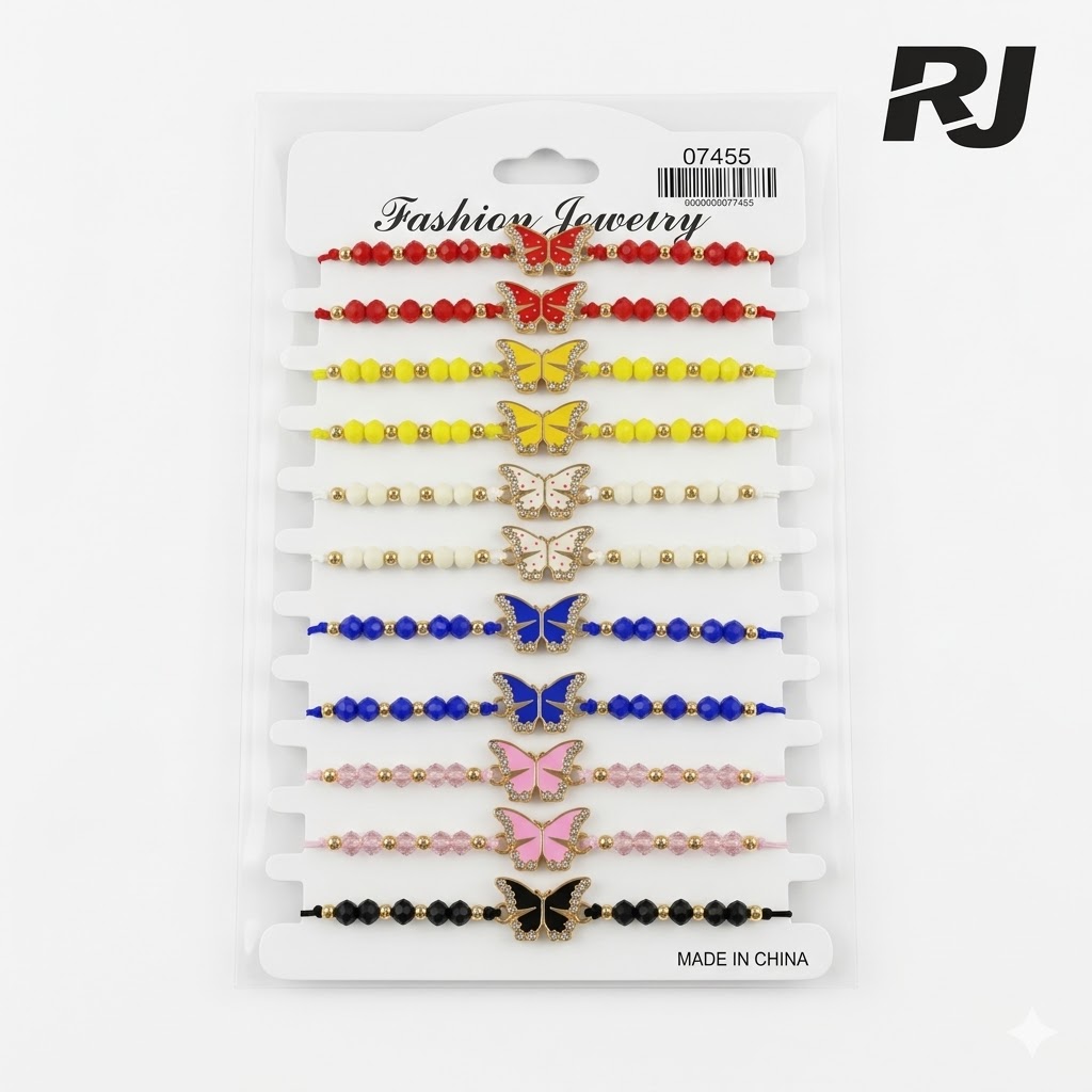 12pcs pulsera c/adorno mariposa x1carton