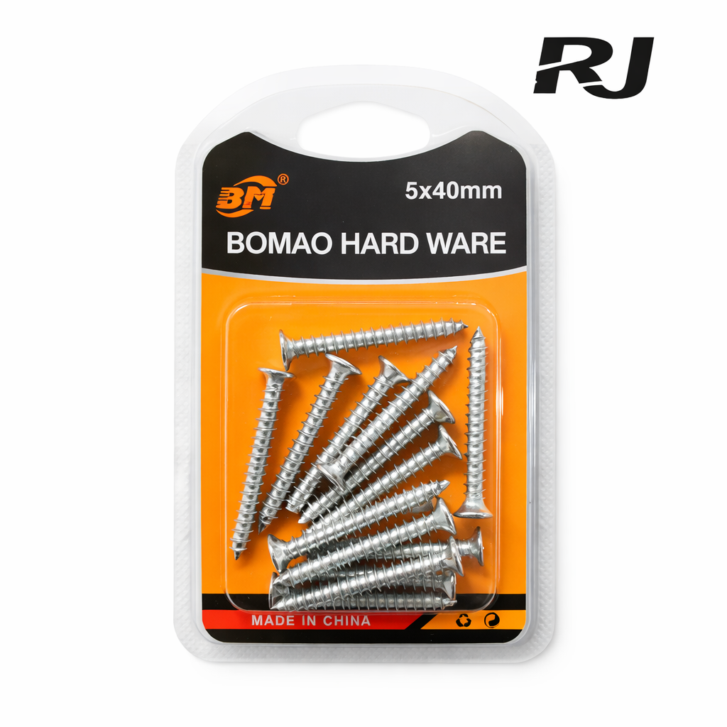 14pcs paquete de tornillo punta fina 5x40mm