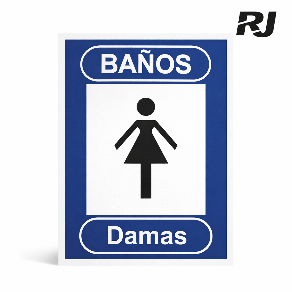 15X19 Rotulo p/bano de mujer