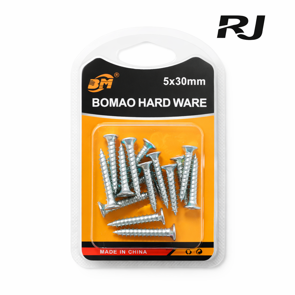 18pcs paquete de tornillo punta fina 5x30mm