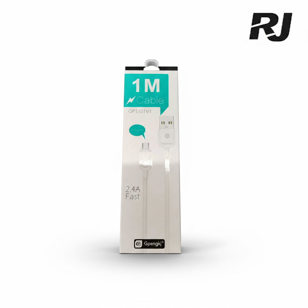 2.4A cable usb-V8 en caja 1 metro