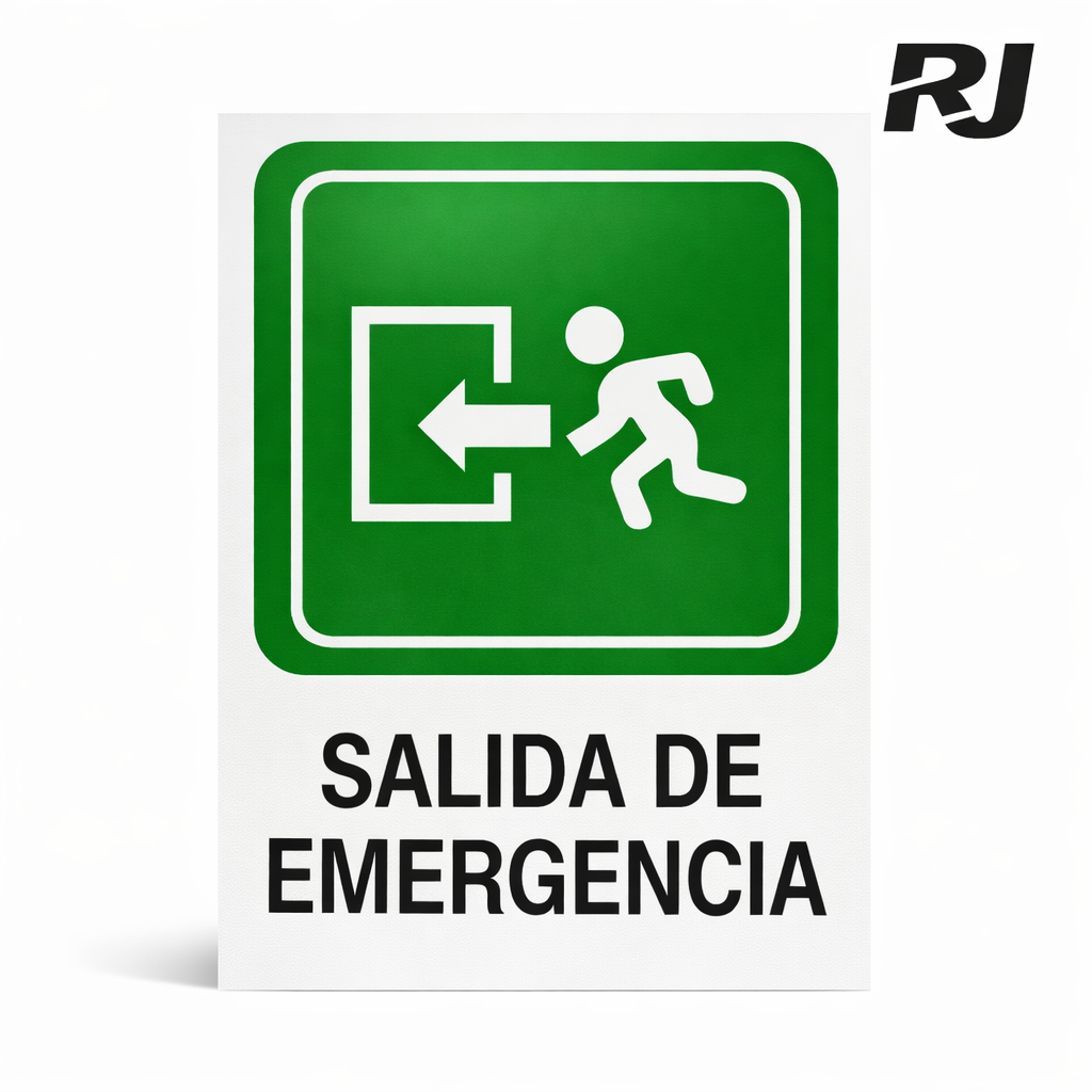 20X30 Rotulo de salida de emergencia izquierda