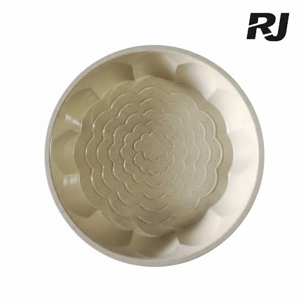21cm bandeja p/asar queque redondo c/figura ola