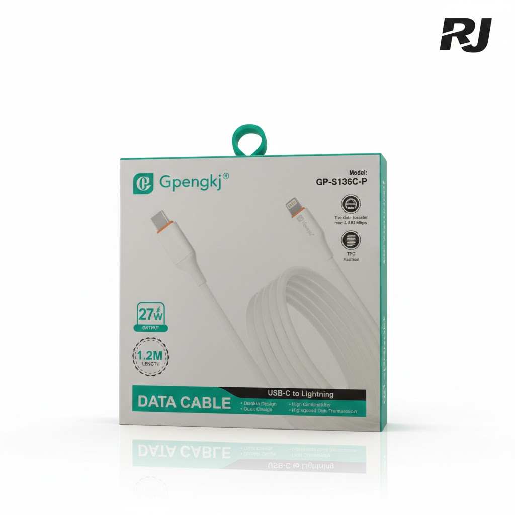 27W 1.2m cable usb c to lightning en caja