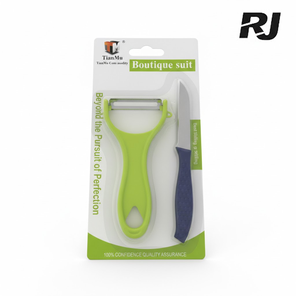 2pcs set c/pela papa y cuchillo pequello