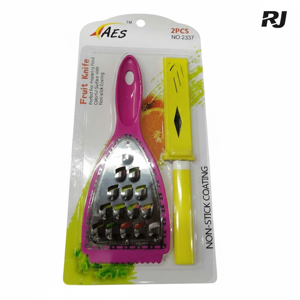 2pcs set c/rayador triangulo y cuchillo