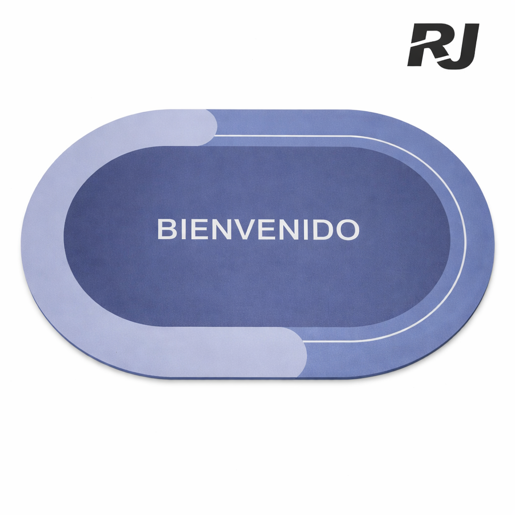 38x58 alfombra que absorbe agua ovalada