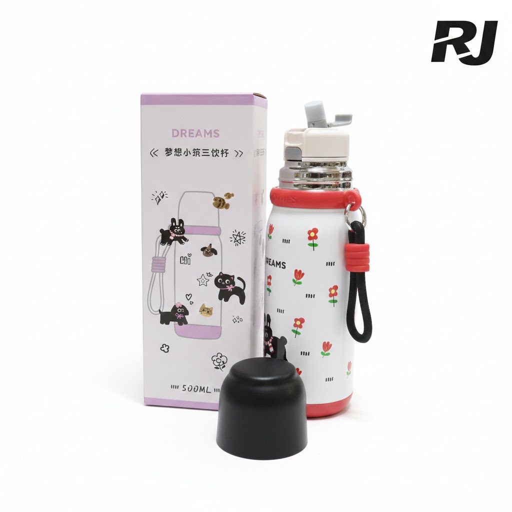 500ml termo de acero c/3 bocas p/tomar