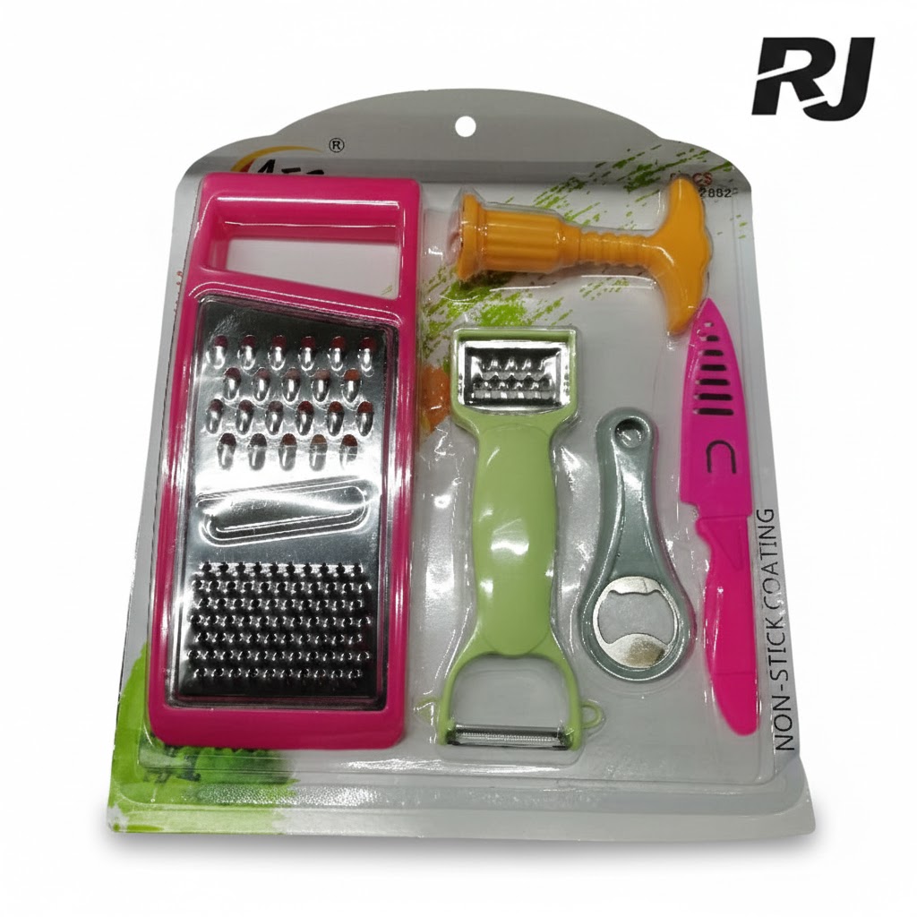 5pcs set c/rayador,abretapa de vino,pela papa,abretapa,cuchi