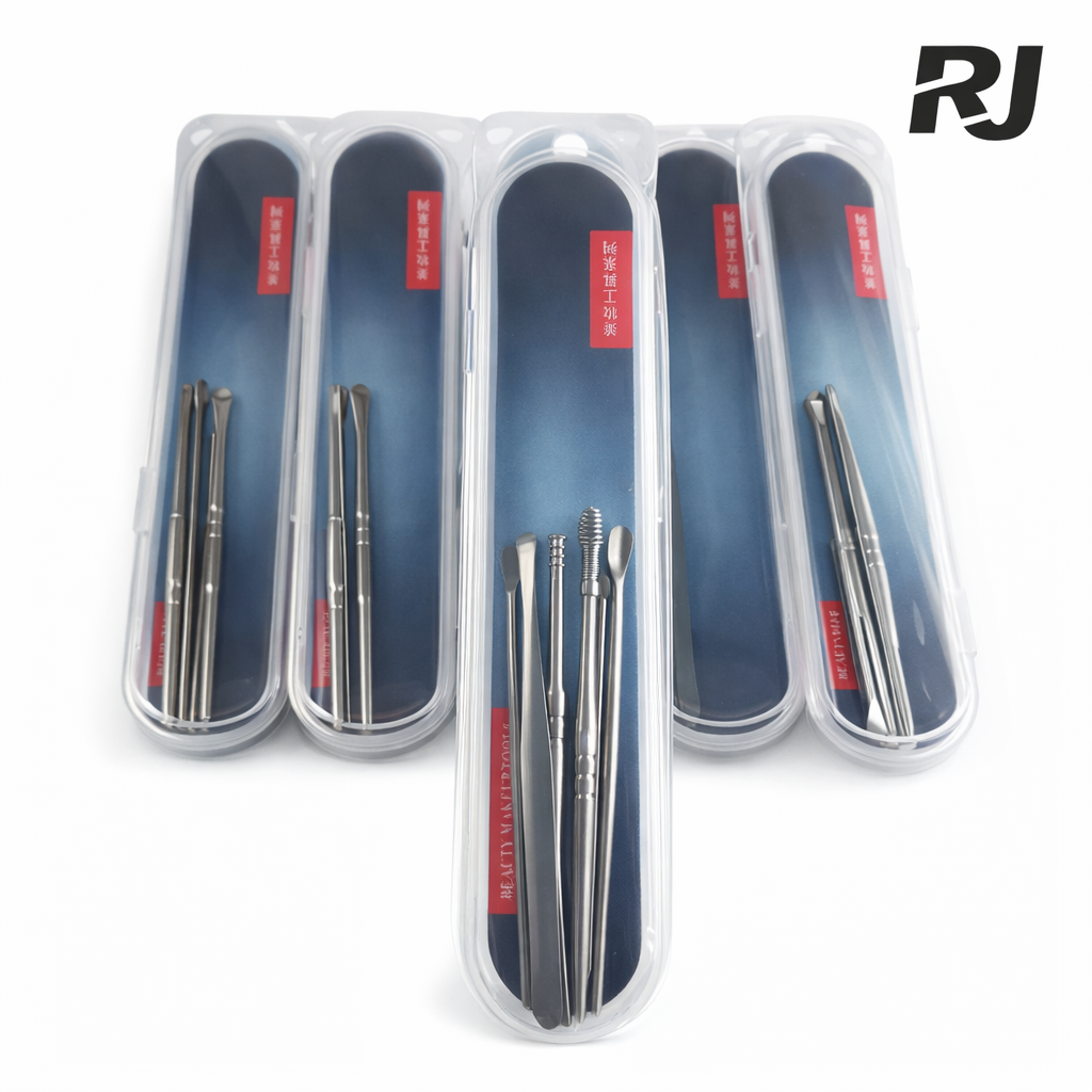 6pcs set de cureta p/limpiar oido en caja plastica