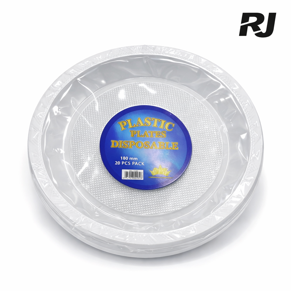7#ps plato plast blanco 20pcs
