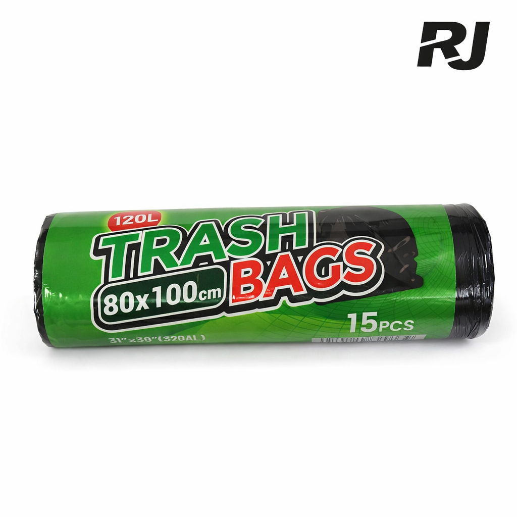 80x100cm 120L 15pcs bolsa p/basura boca plana