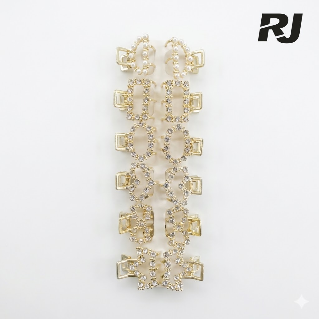 ;ini pirana metal c/perlas peq X 1carton 12pcs