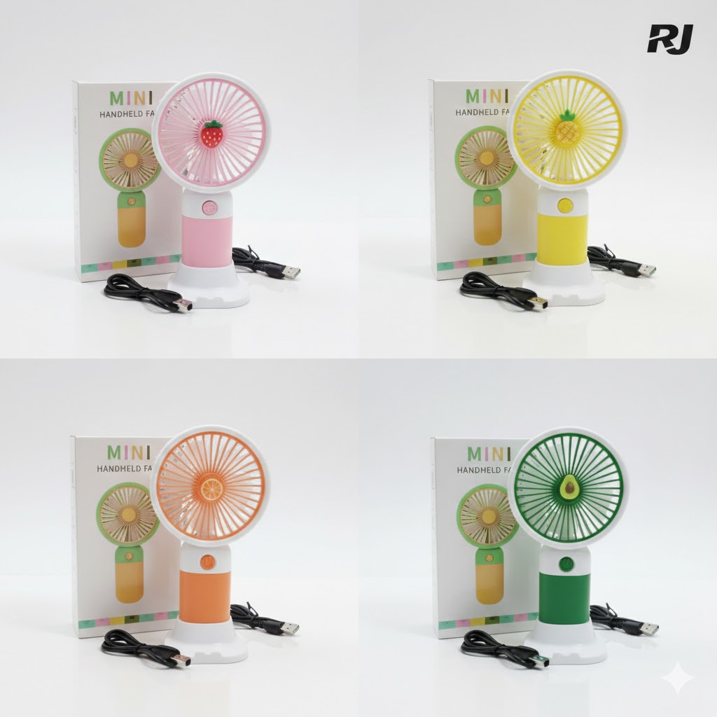 Abanico recargable usb c/fruta