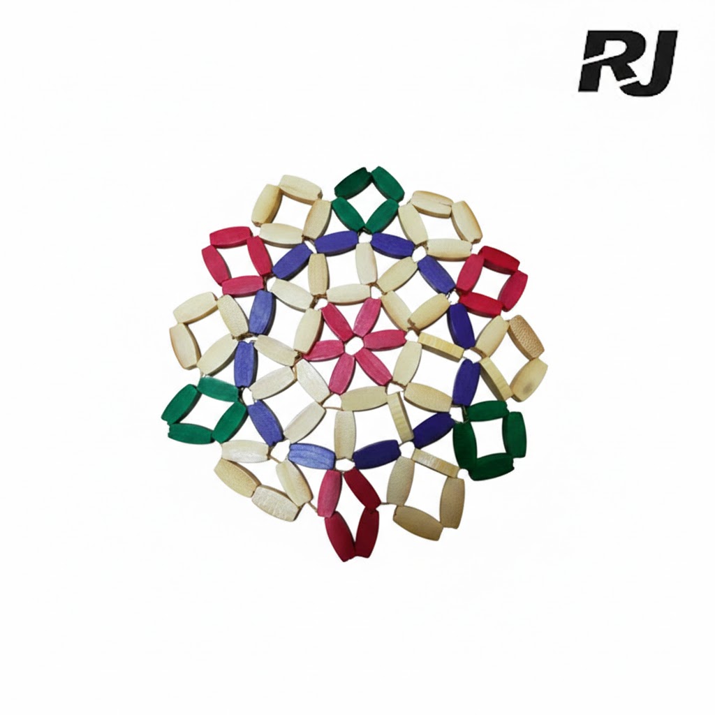 Aislador de madera tejido redondo