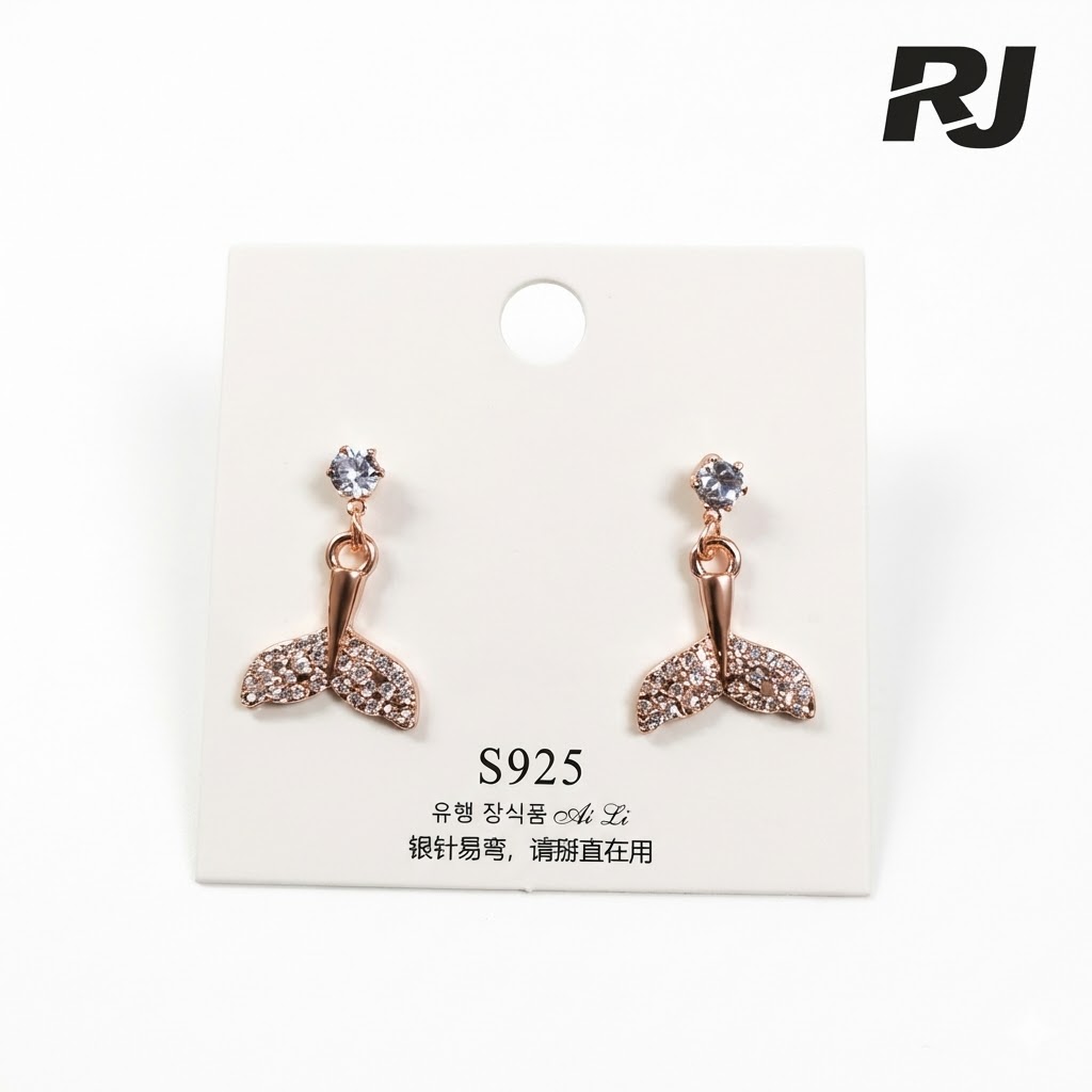 Arete c/cola de pescado sin cadena