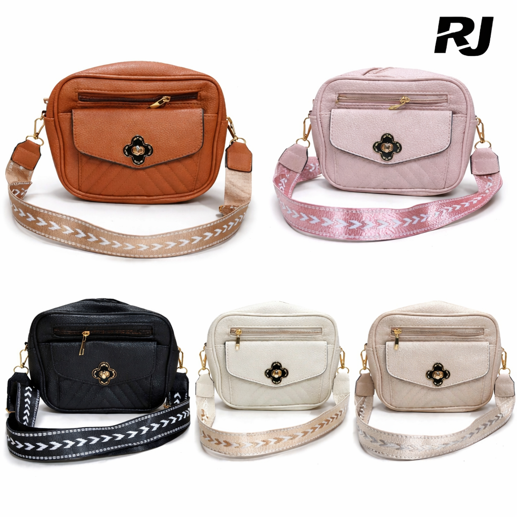 Bolso p/mujer c/flor de 4 hojas