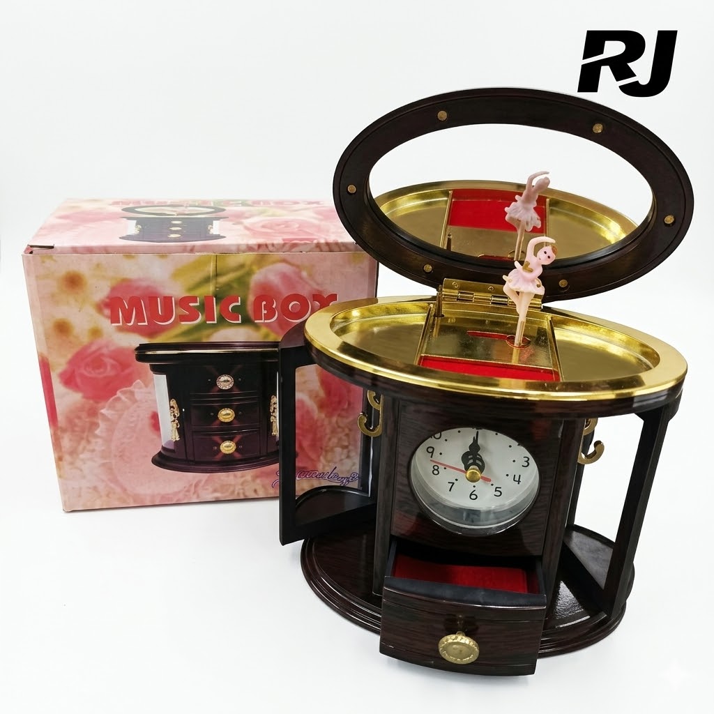 Caja musical est mesa c/reloj