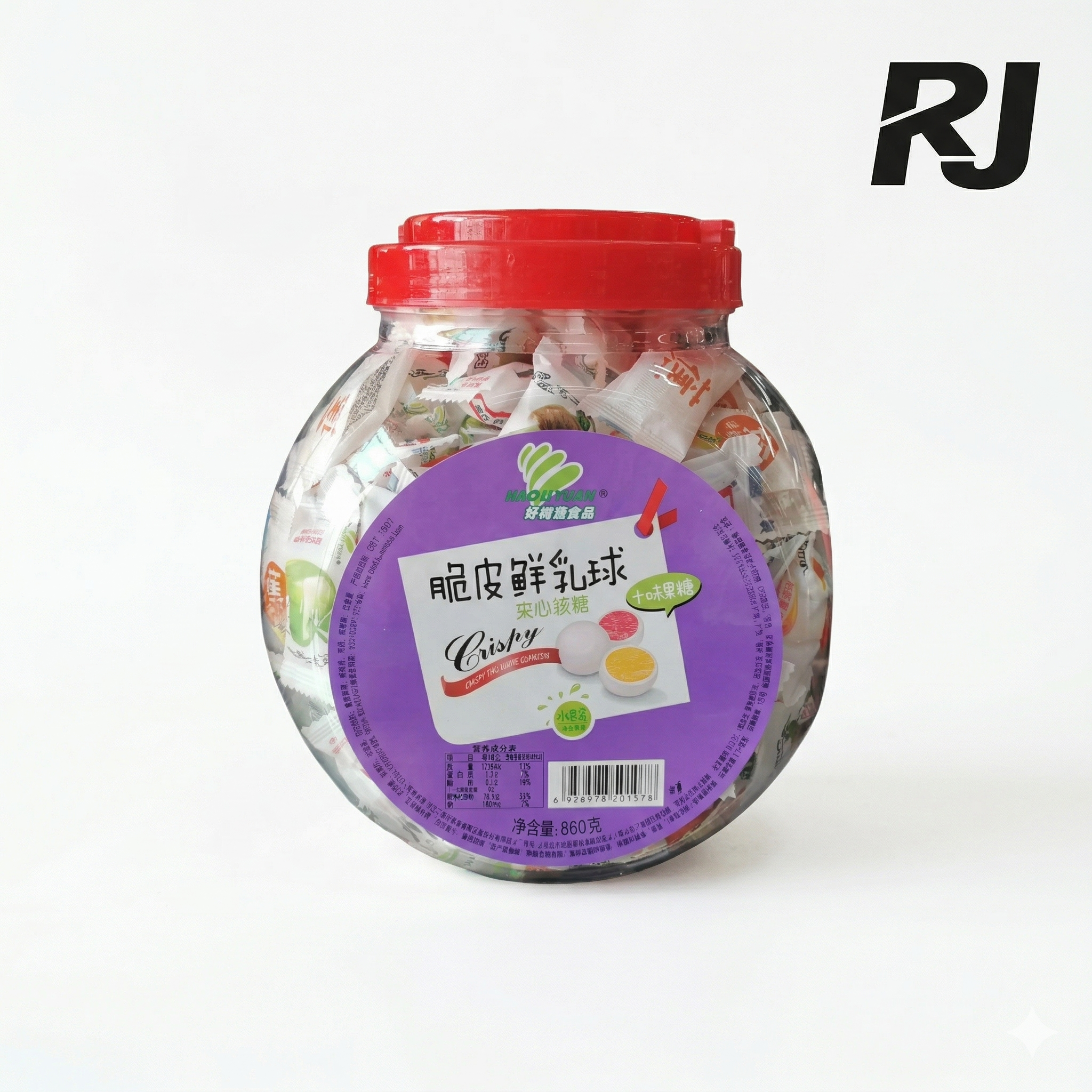 Caramelos Chinos Surtidos Crispy Frasco 860g