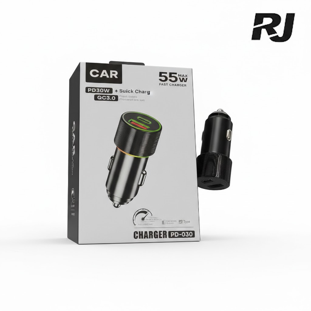 Cargador A+C de carro en caja carga rapida