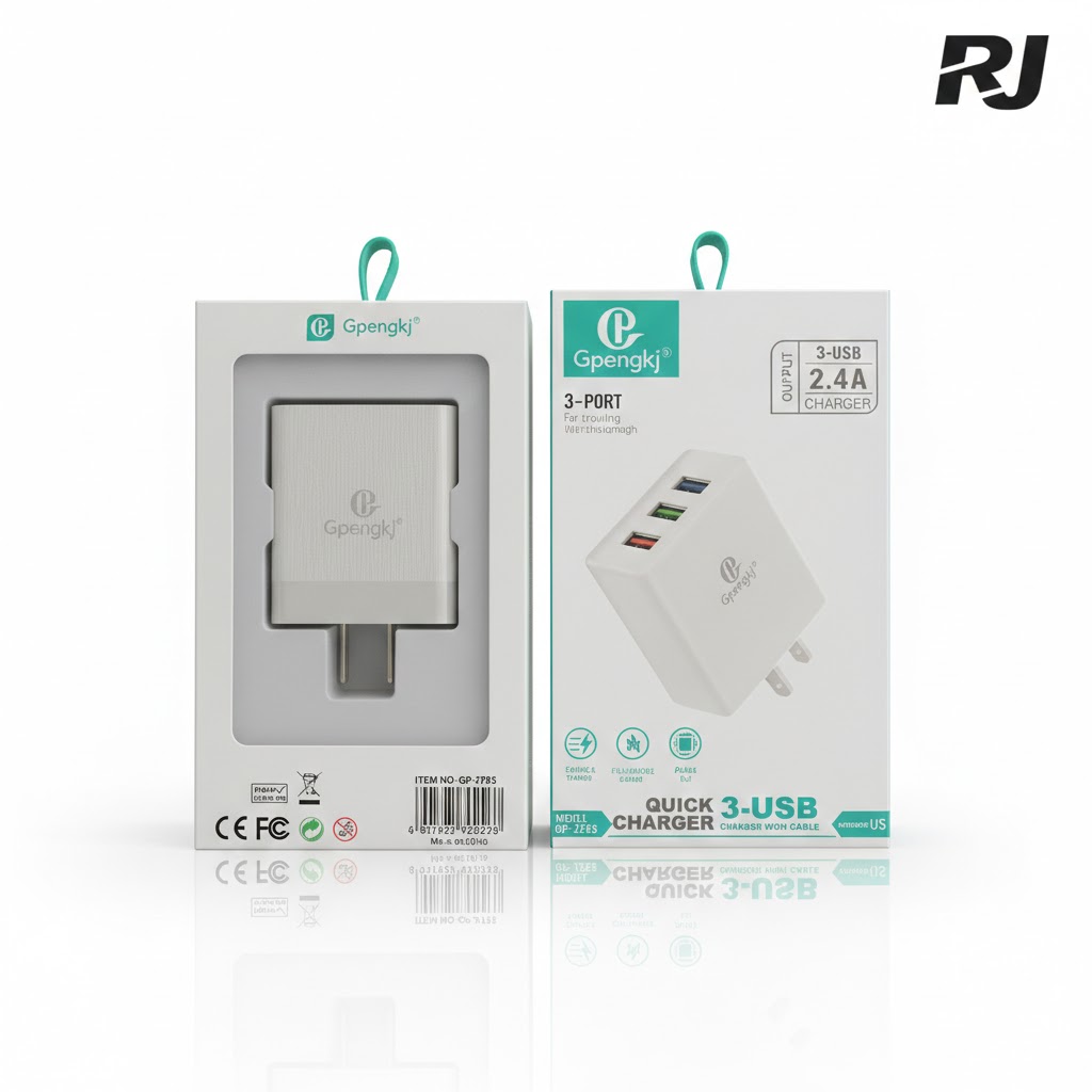 Cargador usb de casa en caja