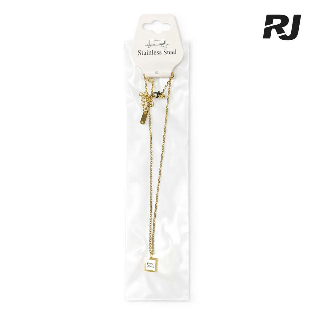 Collar c/medalla rectangular