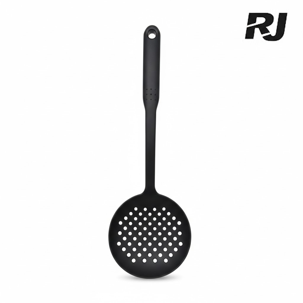 Cucharon p/cocina c/hueco de nailon negro