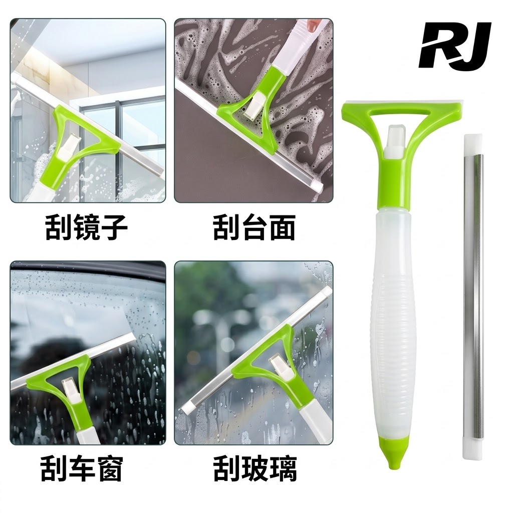 Escobita p/vidrio c/botella espray