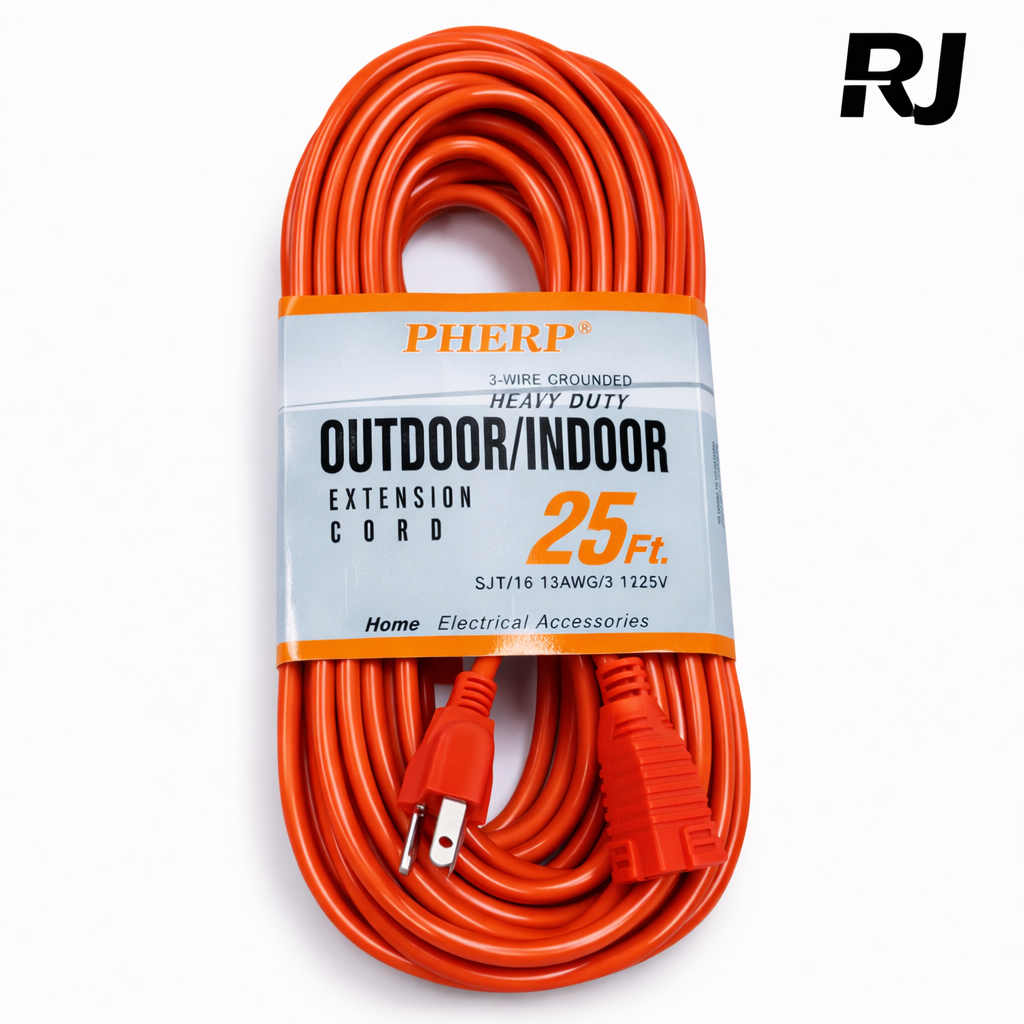 Extensión cable redondo anaranjado 25FT