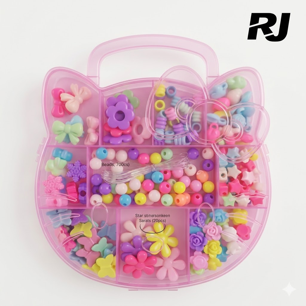 Juego de abalorios en caja hello kitty